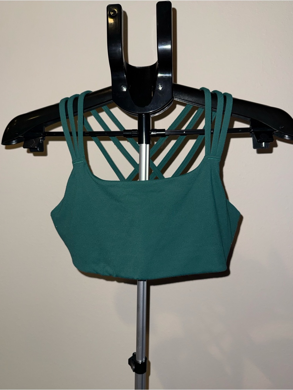 Athleta Forest Green triple Strap Sports Bra size small